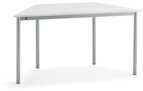 Stôl BORÅS TRAPETS, 1400x700x720 mm, laminát - biela, strieborná