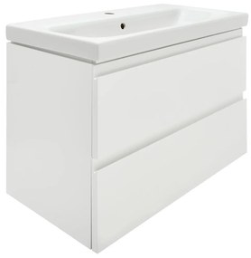 Kúpeľňová skrinka s umývadlom Cersanit Dormo 80x37,5x62 cm biela lesk SIKONCMO002BL