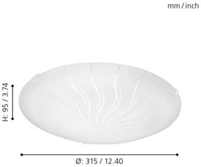 Eglo 96111 - LED stropné svietidlo MARGITTA 1 LED/11W/230V