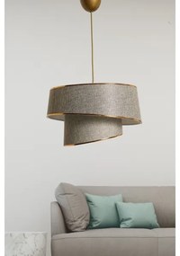 Luster na lanku BARETTE 1xE27/60W/230V šedá