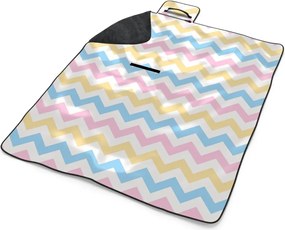 Sablio Plážová deka Trojfarebné čmáranice: 200x140 cm