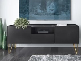 TV skrinka Harmony, čierna/čierny mramor%