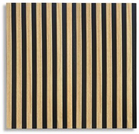 Samolepiace panely na stenu PE2, cena za kus, rozmer 66,5 cm x 66,5 cm, lamely svetlo hnedé, IMPOL TRADE