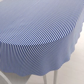 Biante Bavlnený oválny obrus Sandra SA-364 Modro-biele pásiky 120x160 cm
