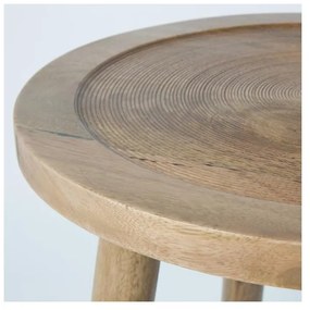 Odkladací stolík z mangového dreva Zuiver Dendron, ⌀ 60 cm