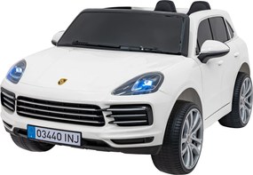 Ramiz Porsche Cayenne S batéria pre deti Paint Biela SUV + diaľkové ovládanie