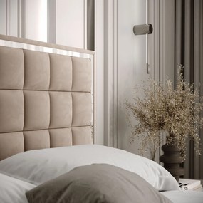 ČALÚNENÁ POSTEĽ NOEMI SILVER 140x200 S ROŠTOM ROYAL VELVET 170