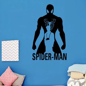 Veselá Stena Samolepka Spiderman silueta Farba: hnědá, Veľkosť: 100 x 61 cm