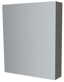 Mereo, Mereo Kúpeľňová zrkadlová skrinka 60 cm, galerka, 2 x dvierka, Multidecor, Lávovo sivá, MER-CN798G62LAS1