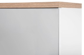 Kúpeľňová závesná skrinka BALI biela so zrkadlom 80 cm