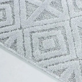 Šnúrkový koberec Bahama ornament krémový / sivý