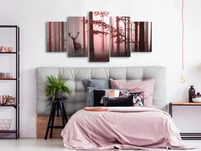 Artgeist Obraz - Morning (5 Parts) Wide Pink Veľkosť: 200x100, Verzia: Premium Print