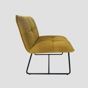 Kreslo NELOX zamatové horčicové 746307