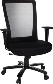 XXXLutz OTOČNÁ STOLIČKA, sieťovina, plochá tkanina, čierna MID.YOU - Online Only kancelárie - 001918021401