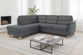 XXXLutz ROHOVÁ SEDAČKA, koža, čierna Sit & More - Sedačky - 00014403328W