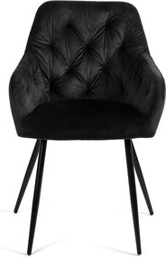 Jedálenský set 6x stoličiek + stôl 200 cm AVENBERG OBSIDIAN