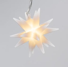 NEXOS Vianočné LED hviezdy, teplá biela, transparentný kábel