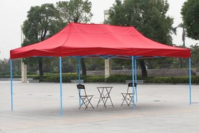 Záhradný pavilón-červený+prenosná taška-3x6 m