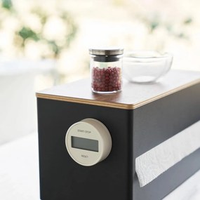 Čierny kovový stojan na papierové utierky Rin – YAMAZAKI