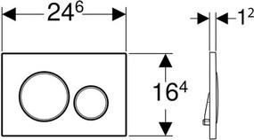 Geberit 115.882.11.1 - Splachovacie tlačidlo Sigma20 24,6x16,4 cm biela