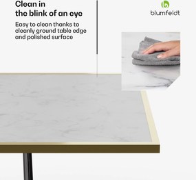 Blumfeldt Patras Lux, bistro stôl, mramorová stolová doska, 60 x 60 cm, podstavec z liatiny