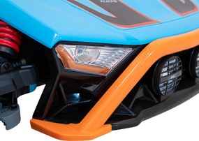 Ramiz Detská pretekárska bugina na batérie 5 Modrá + motory 2x200W + diaľkové ovládanie + zvuková LED dióda + pomalý štart