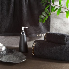 FROTÉ UTERÁK EVA MINGE VENUS SADA 1KS 30X50 CM, 1KS 50X90 CM, 1KS 70X140 CM ČIERNA