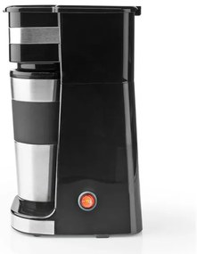 Nedis KACM300FBK - Kávovar na jeden hrnček 0,4 l a cestovním hrnkem