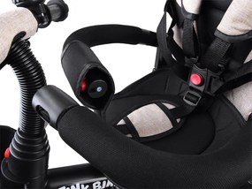 Trojkolesový bicykel Tiny Bike 3v1, béžový, so strieškou SP0650