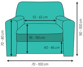 4Home Multielastický poťah na kreslo Comfort bordó, 70 - 110 cm