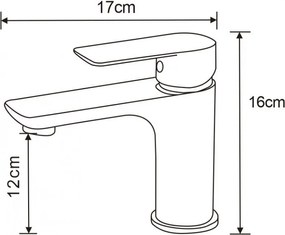 Mexen Alfa umývadlová batéria, biela-chrómová, 745700-02