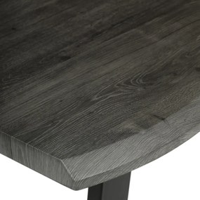 Autronic - Stůl jídelní, 180x90x75 cm, MDF deska, dekor šedý dub, kovová nohy ve tvaru U, černý matný lak - HT-F4218 GREY AKCE NOVINKA