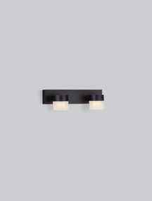 LED čierne nástenné svietidlo Teko 2