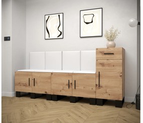 Predsieňová zostava Amanda 17 (dub artisan + biela). Vlastná spoľahlivá doprava až k Vám domov. 1086008