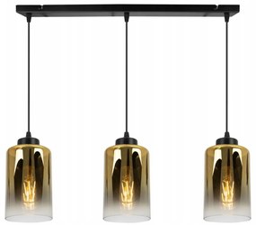 Závesné svietidlo Hella, 3x sklenené tienidlo (mix 3 farieb)