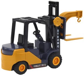 LEAN TOYS Vysokozdvižný vozík s trecím pohonom – žltý
