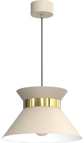 Luster na lanku NORGE 1xE27/15W/230V béžová/zlatá