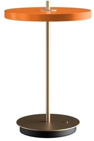 Oranžová LED stolová lampa so stmievačom s kovovým tienidlom (výška 31 cm) Asteria Move – UMAGE