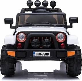 LEAN CARS Elektrické autíčko Jeep BRD-7588 biele 4x4