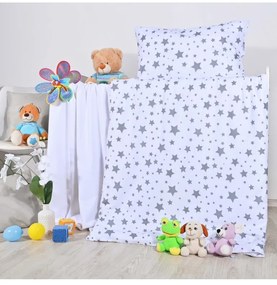Obliečky detské bavlnené Sky biele EMI, Detský set 90x130 + 45x65