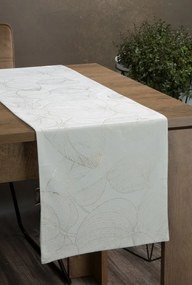 Dekorstudio Elegantný zamatový behúň na stôl BLINK 16 biely Rozmer behúňa (šírka x dĺžka): 35x140cm