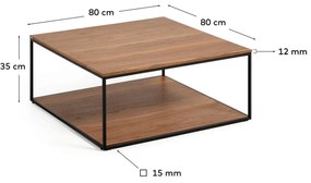 Konferenčný stolík noya 80 x 80 cm orech MUZZA