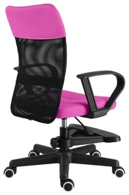 Detská stolička Neoseat MONKEY s podnožou — látka, čierna / ružová