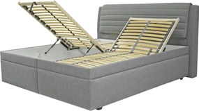Sconto Posteľ s polohovacím roštom YORK sivá, 180x200 cm