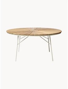 Okrúhly záhradný stôl so stolovou doskou z tíkového dreva Hard & Ellen, v rôznych veľkostiach
