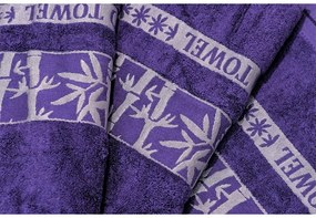 2x osuška BAMBOO 70x140 cm fialová, 70% bambusové vlákno | 30% bavlna