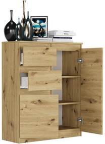 Bezúchytková moderná komoda S-2 - rôzne farebné prevedenia artisan