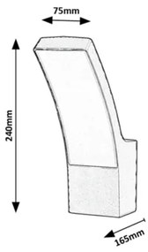 Rabalux 7504 - LED Vonkajšie nástenné svietidlo PALANGA LED/12W/230V IP44