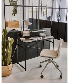 Čierny písací stôl Kave Home Foreman