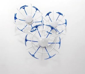 Detský luster na lanku STARS 3xE27/15W/230V modrá/biela